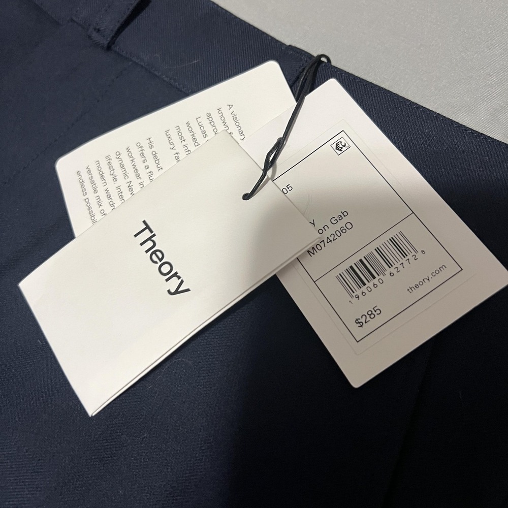 Theory Project Pants Mens Large 32 Inseam Blue Cargo Wide Leg Pockets Casual - Picture 3 of 7